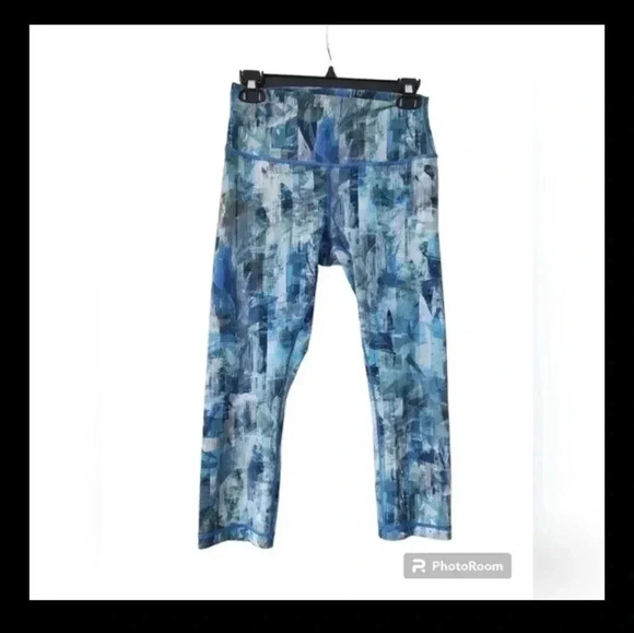 Lululemon Wunder Under Crop (Hi-Rise) 21"Sun Dazed Multi Blue - Picture 8 of 11
